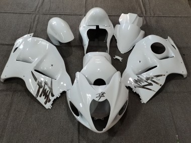 1997-2007 Estilo Blanco Brillante OEM Con Calcomanías Plateadas GSXR 1300 Carenado