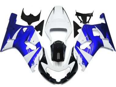 2001-2003 Estilo Vibrante Azul & Blanco OEM GSXR 600-750 Carenado