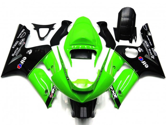 2003-2004 Verde Claro & Negro Elf ZX6R Carenado