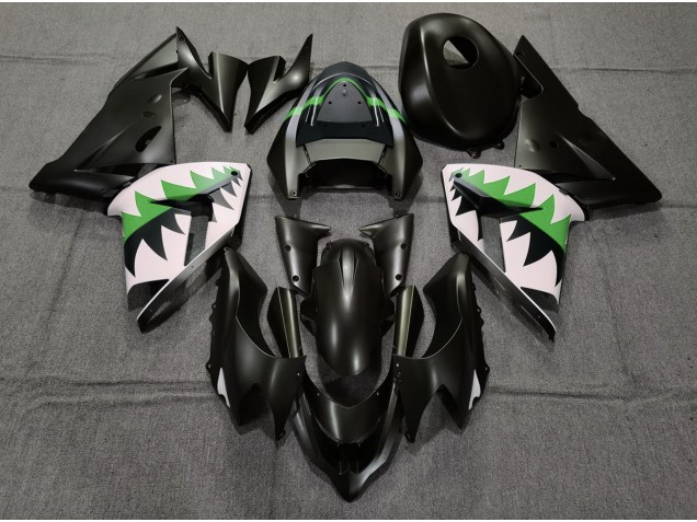 2004-2005 Negro Mate & Verde ZX10R Carenado