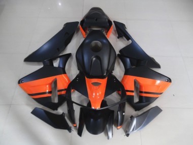 2005-2006 Negro Mate & Naranja Brillante CBR600RR Carenado