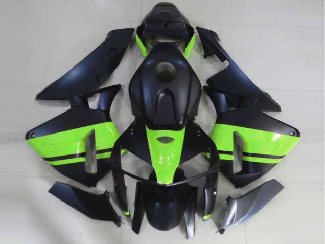 2005-2006 Negro Mate & Verde Claro CBR600RR Carenado