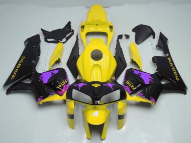 2005-2006 Salpicaduras De Amarillo Brillante & Morado CBR600RR Carenado