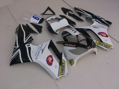 2006-2008 Blanco & Negro Con Bandera Daytona 675 Carenado