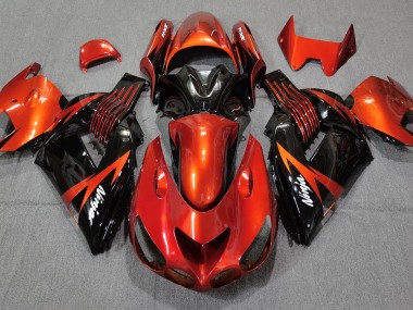 2006-2011 Naranja Quemado Negro ZX14R Carenado