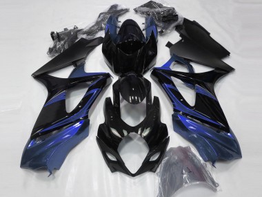 2007-2008 Azul & Negro Brillante GSXR 1000 Carenado