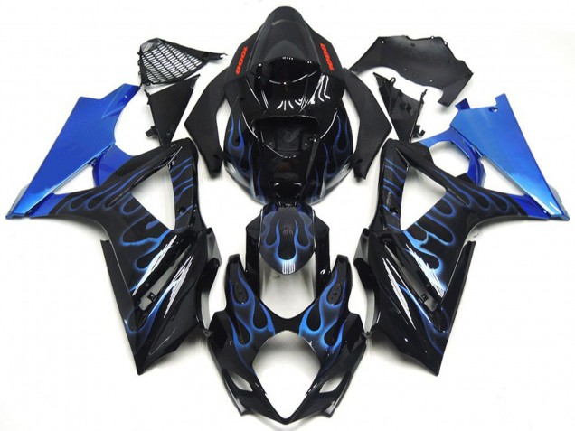 2007-2008 Azul & Negro Personalizados Llama GSXR 1000 Carenado