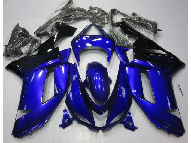 2007-2008 Brillante Azul & Negro ZX6R Carenado