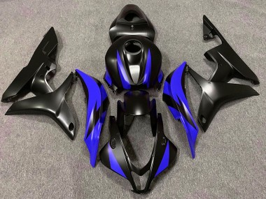 2007-2008 Diseño Negro Mate & Azul CBR600RR Carenado