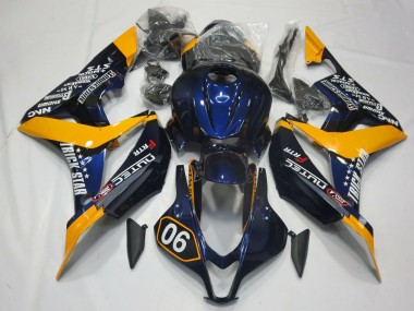 2007-2008 Especial Azul Profundo & Amarillo CBR600RR Carenado