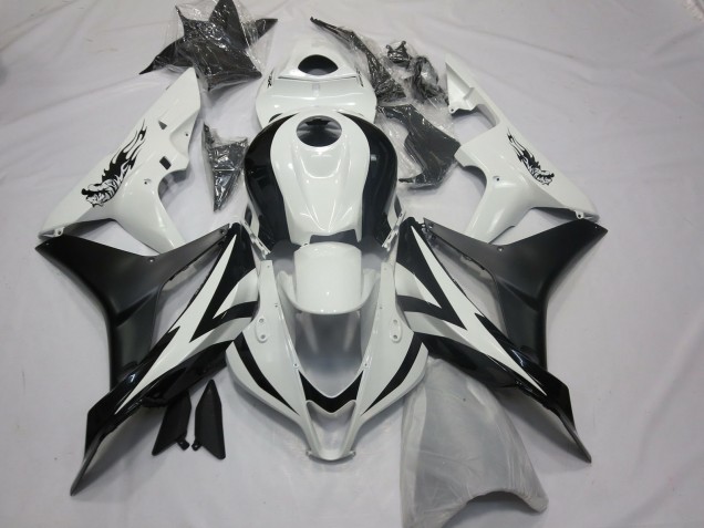 2007-2008 Estilo Personalizado OEM Blanco & Negro CBR600RR Carenado