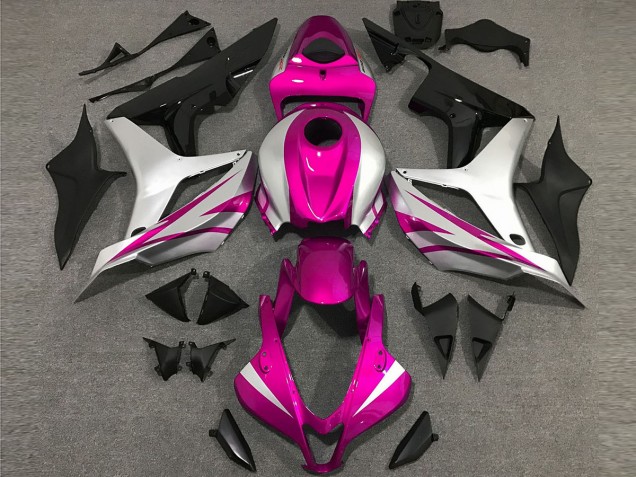 2007-2008 Estilo Rosa & Plateado OEM CBR600RR Carenado