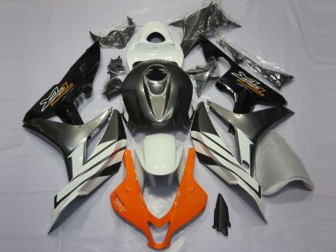 2007-2008 Negro Gris & Naranja CBR600RR Carenado