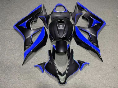 2007-2008 Negro Mate & Azul CBR600RR Carenado