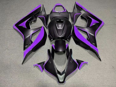 2007-2008 Negro Mate & Morado CBR600RR Carenado