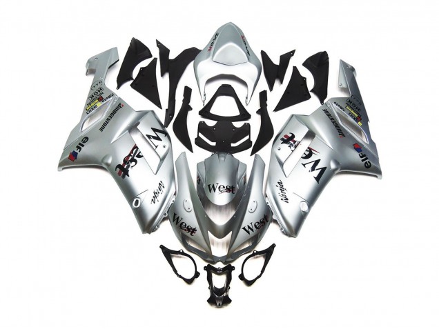 2007-2008 Plata West Brillo ZX6R Carenado