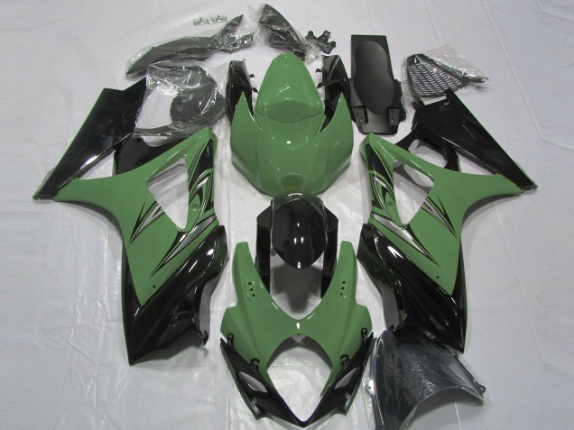 2007-2008 Verde Bosque & Negro GSXR 1000 Carenado