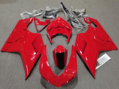 2007-2014 Rojo Liso Brillante Ducati 848 1098 1198 Carenado