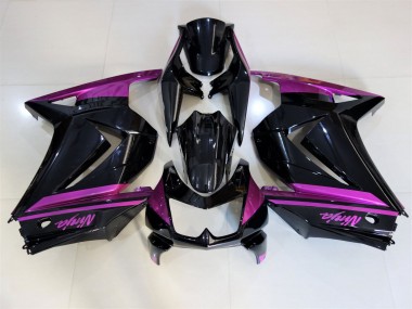 2008-2012 Negro Brillante & Morado Ninja 250 Carenado