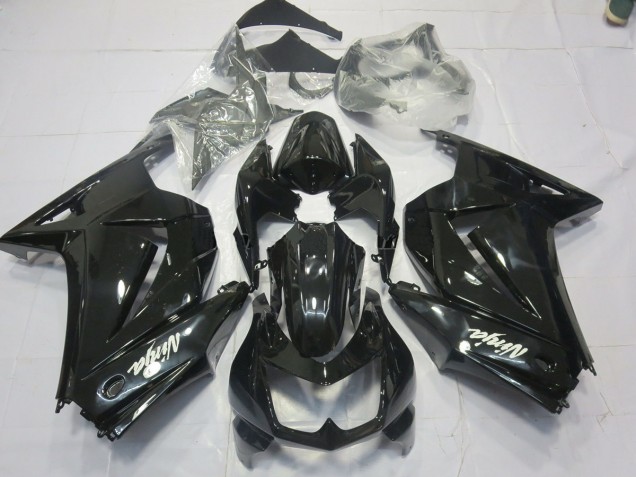 2008-2012 Negro Brillo Ninja 250 Carenado