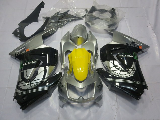 2008-2012 Plata & Negro Ninja 250 Carenado