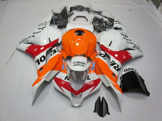 2009-2012 Blanco Naranja Repsol CBR600RR Carenado