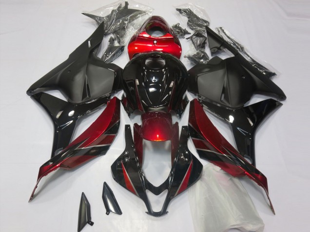 2009-2012 Rojo Brillante & Negro CBR600RR Carenado