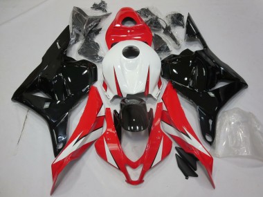 2009-2012 Rojo Brillo Blanco & Negro CBR600RR Carenado