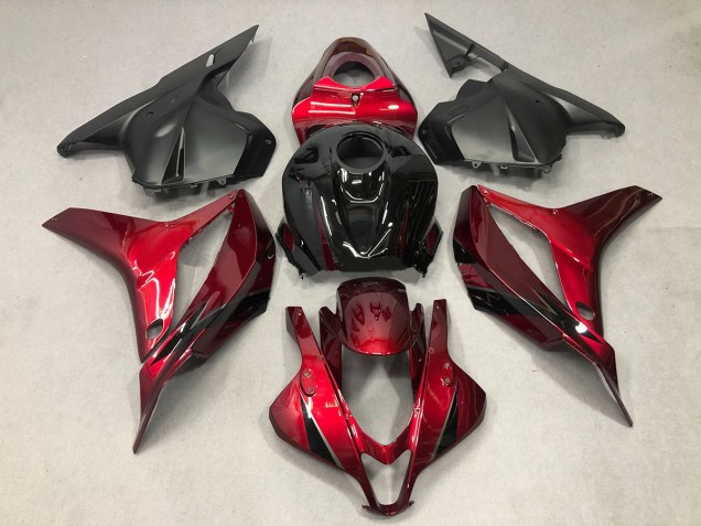 2009-2012 Rojo Intenso Con Negro CBR600RR Carenado