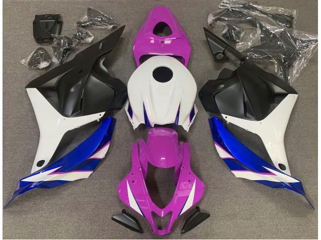 2009-2012 Rosa Brillo Blanco & Azul CBR600RR Carenado