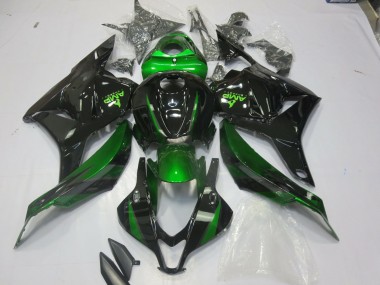 2009-2012 Verde Especial Negro Brillo CBR600RR Carenado