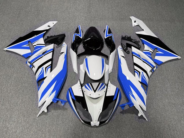 2009-2012 Zag Azul Blanco & Negro ZX6R Carenado