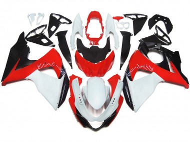 2009-2016 Rojo Brillante Con Blanco & Negro GSXR 1000 Carenado