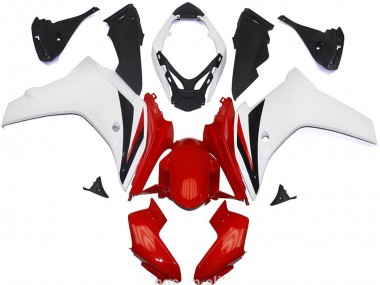 2011-2012 Brillo Rojo & Blanco CBR600F Carenado