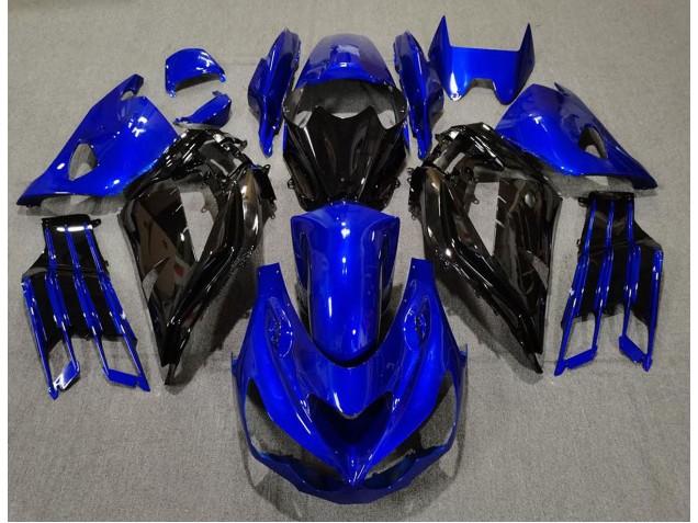 2012-2021 Azul Brillante & Negro ZX14R Carenado