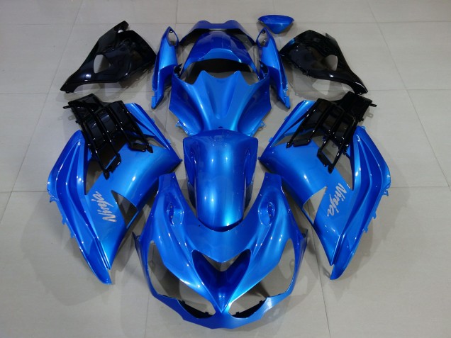 2012-2021 Azul Vibrante & Negro Brillante ZX14R Carenado