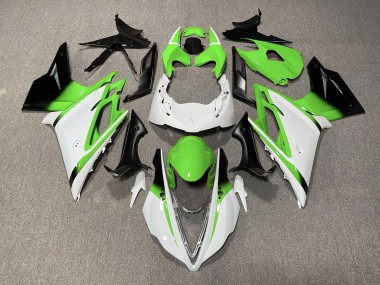 2013-2016 Blanco Brillante & Verde Daytona 675 Carenado