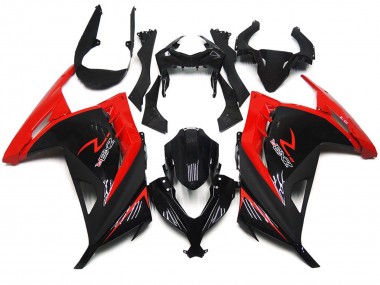 2013-2018 Rojo & Negro Brillante Ninja 300 Carenado